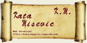 Kata Mišević vizit kartica